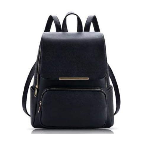 Small 8 L Backpack Casual College Backpack Bags For Women And Girls (Black)