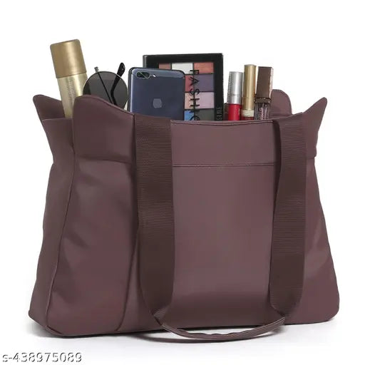 New Women's Bags Brown Large Capacity Tote Handbags Solid PU Leather Shoulder Bag Fashion Simple Ladies Bags