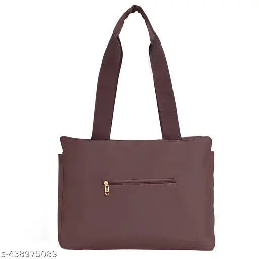 New Women's Bags Brown Large Capacity Tote Handbags Solid PU Leather Shoulder Bag Fashion Simple Ladies Bags