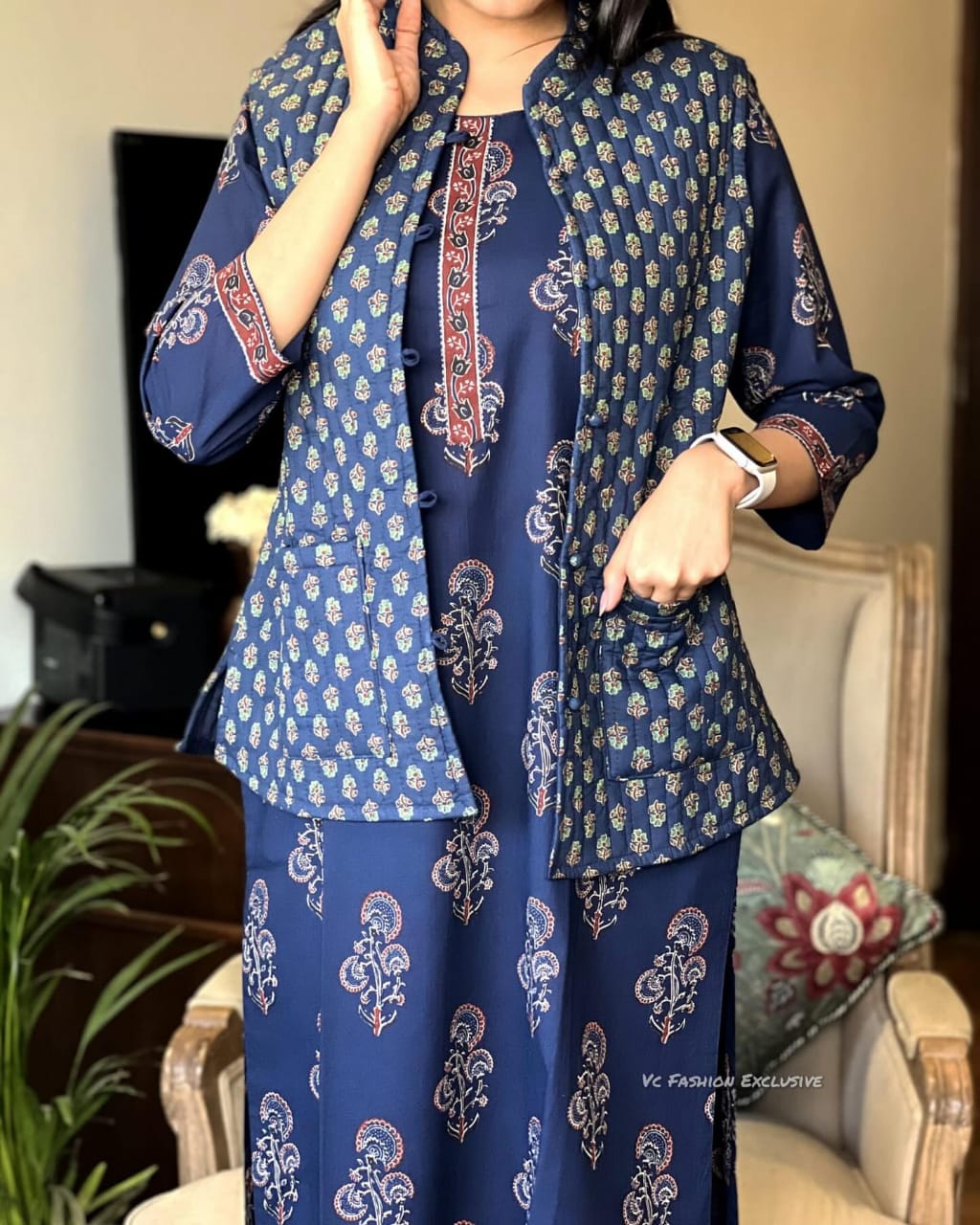 Jacket Kurti Set