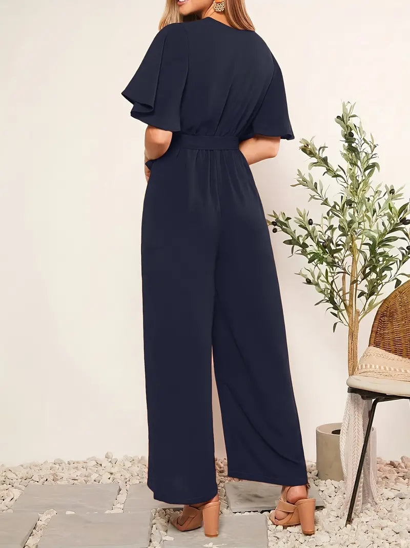 Elegant V Neck Jumpsuit