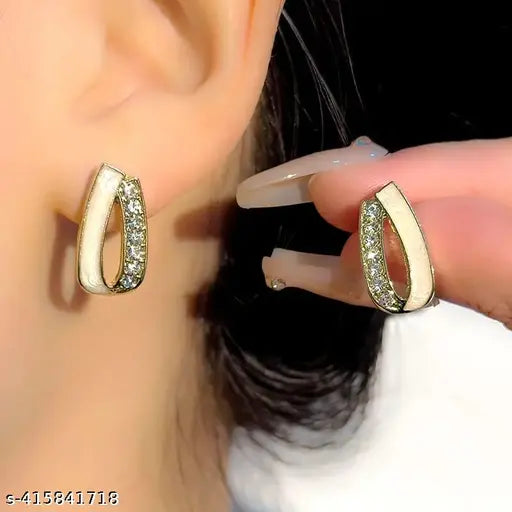 Double layer U shaped Earrings Studs