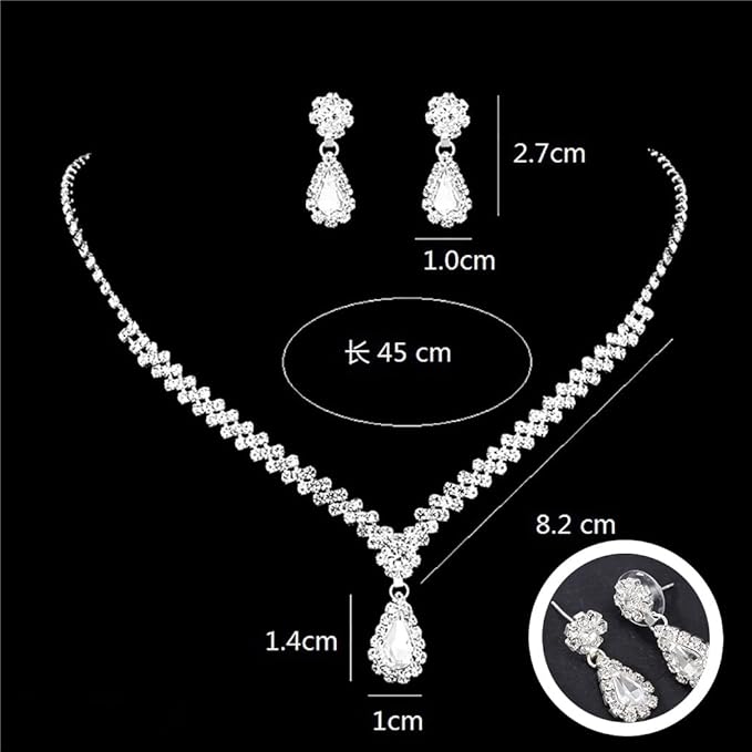 Rhinestone Bridal Necklace Set