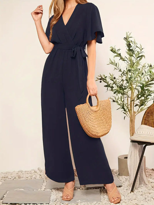 Elegant V Neck Jumpsuit