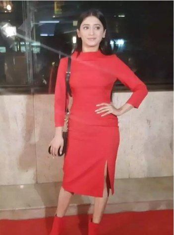 Shivangi Joshi Red Dress