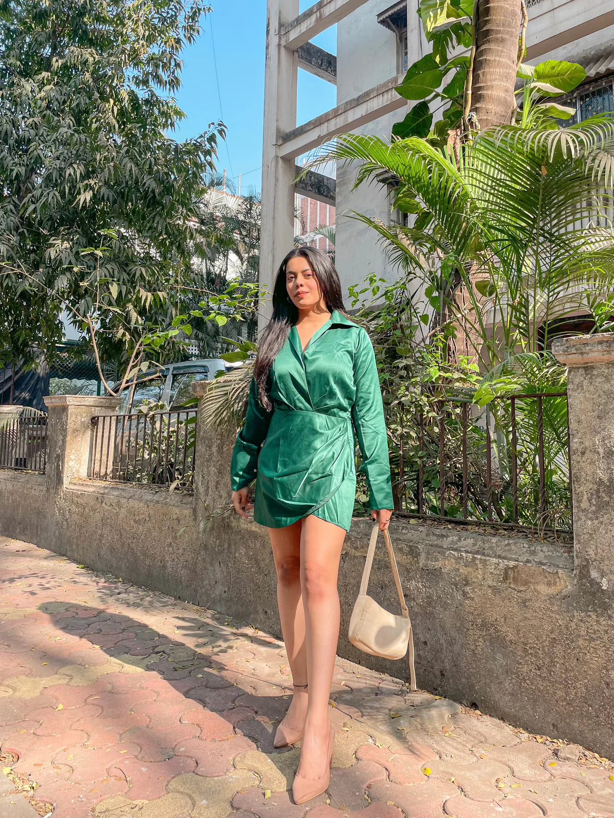 Emerald Green Party Wear Dress