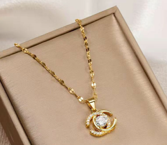 Classy Neck Chain For Women With Elegant Zircon Stone