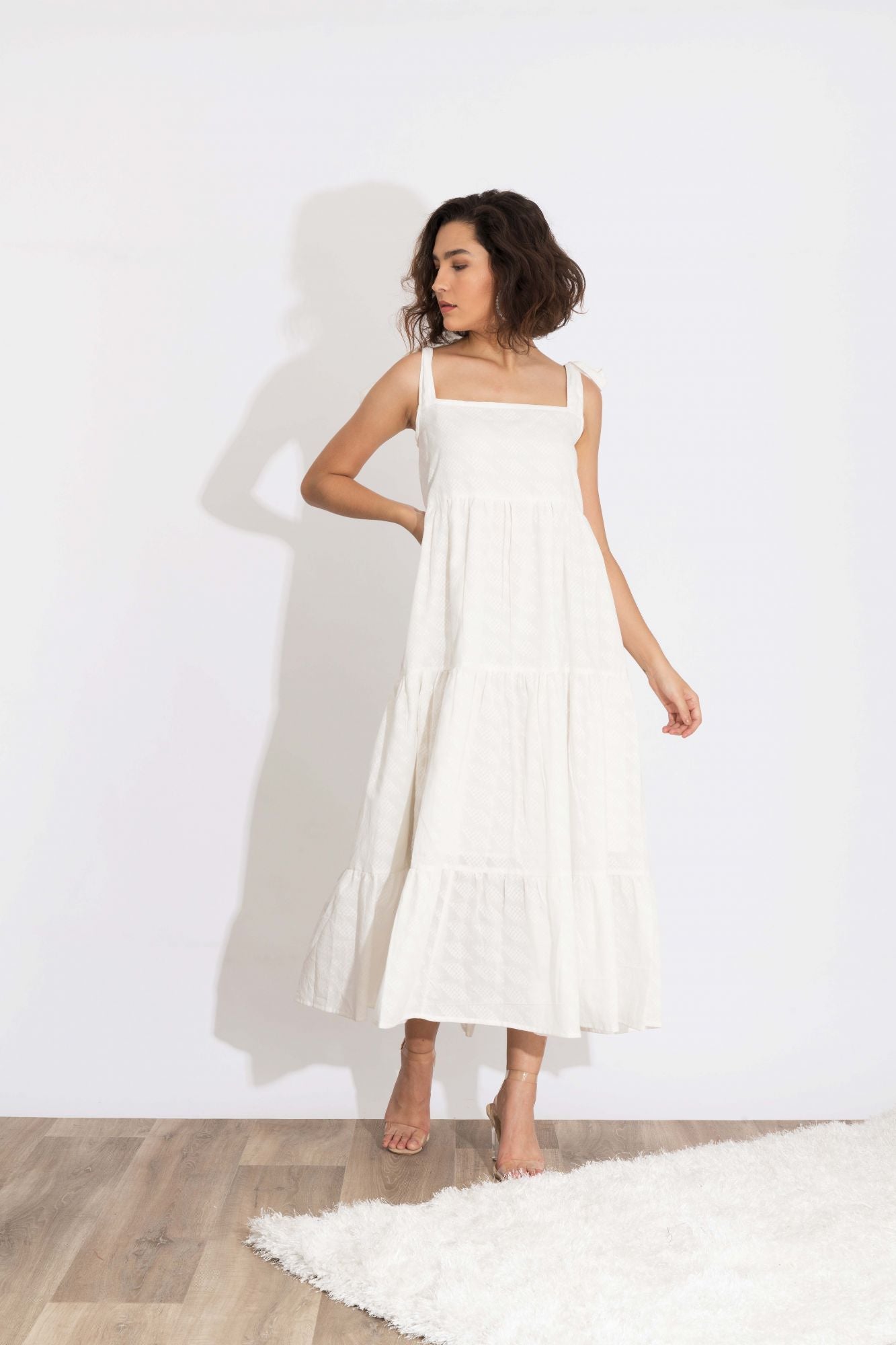 White Capri Cotton Dress