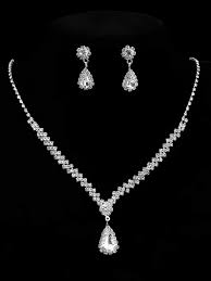 Rhinestone Bridal Necklace Set