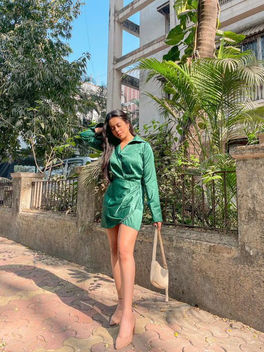 Emerald Green Party Wear Dress