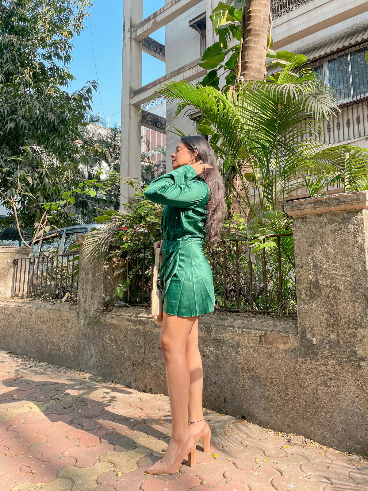 Emerald Green Party Wear Dress